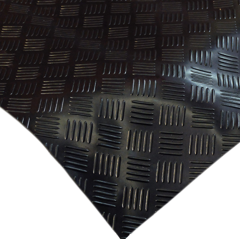 Riffelblechgummimatte (checker rubber), Rolle, Antirutschmatte, 3mm x  1400mm x 1000mm